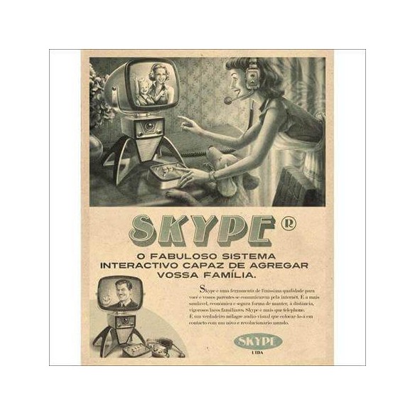 Poster Decorativo Skype Retrô 8510