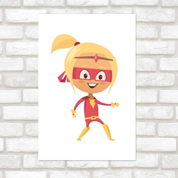 Poster Decorativo Super Heroína Loira N08093