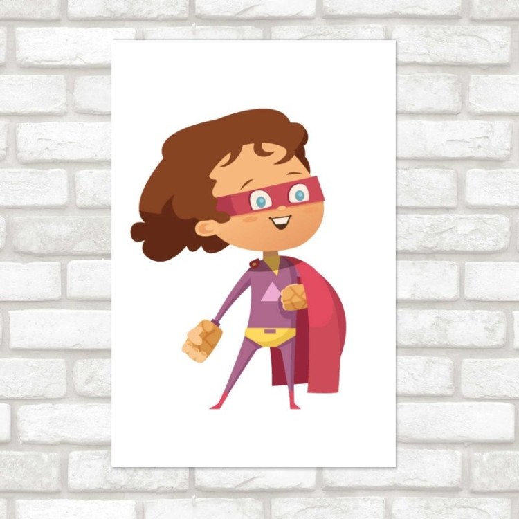 Poster Decorativo Super Heroína Morena N08094