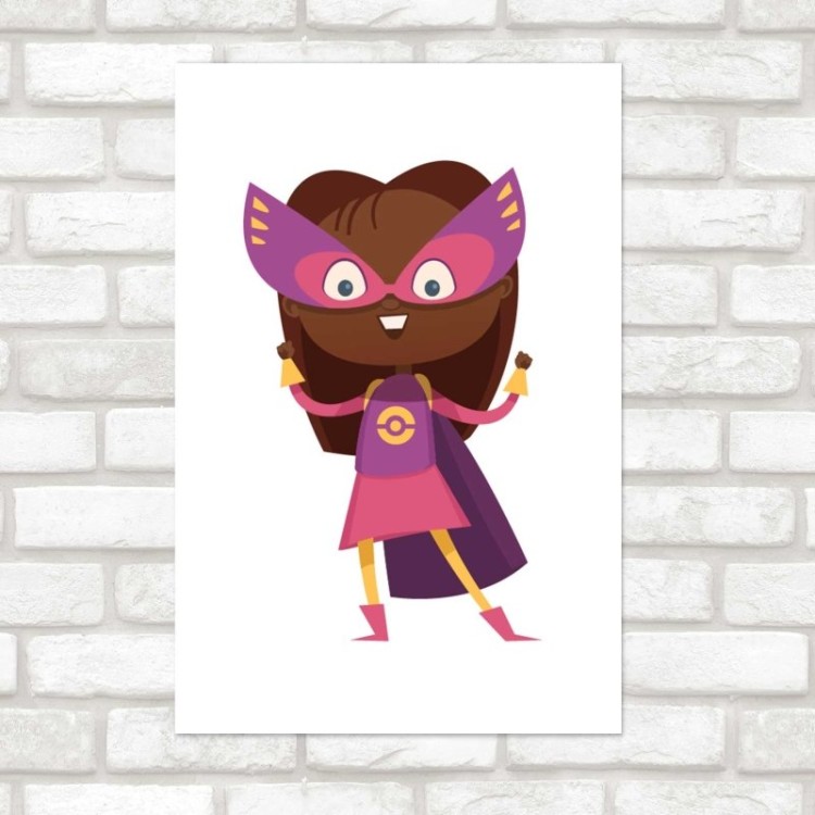 Poster Decorativo Super Heroína Negra N08064