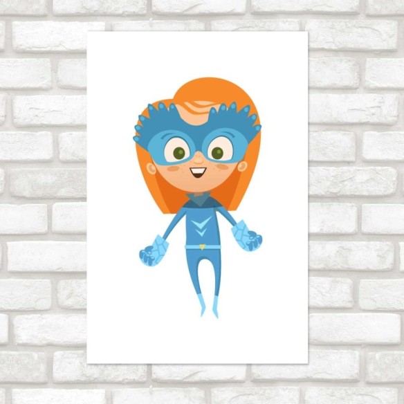 Poster Decorativo Super Heroína Ruiva N08084