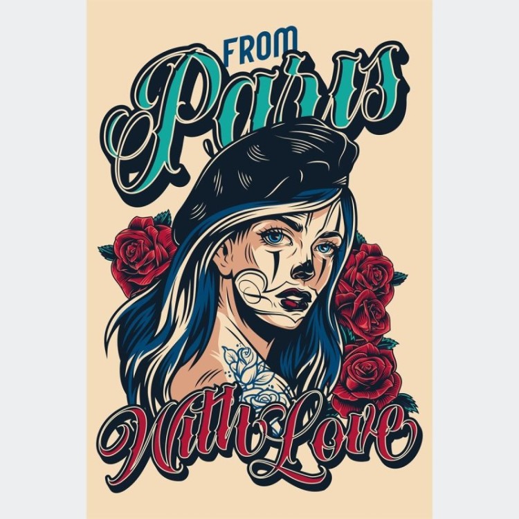 Poster Decorativo Tattoo N010277