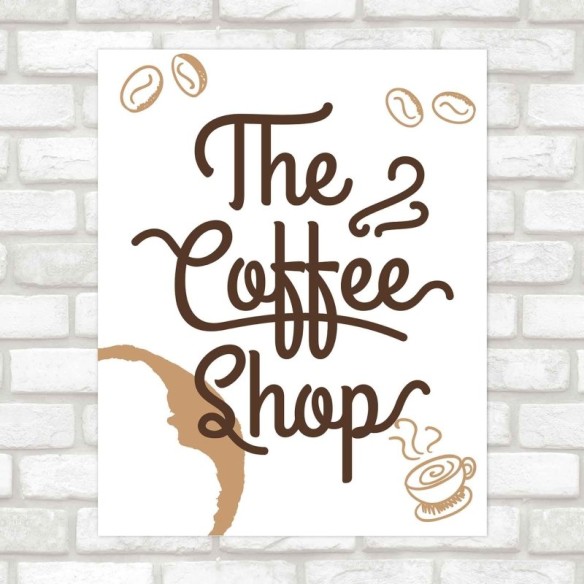 Poster Decorativo The Coffee Shop PA0102