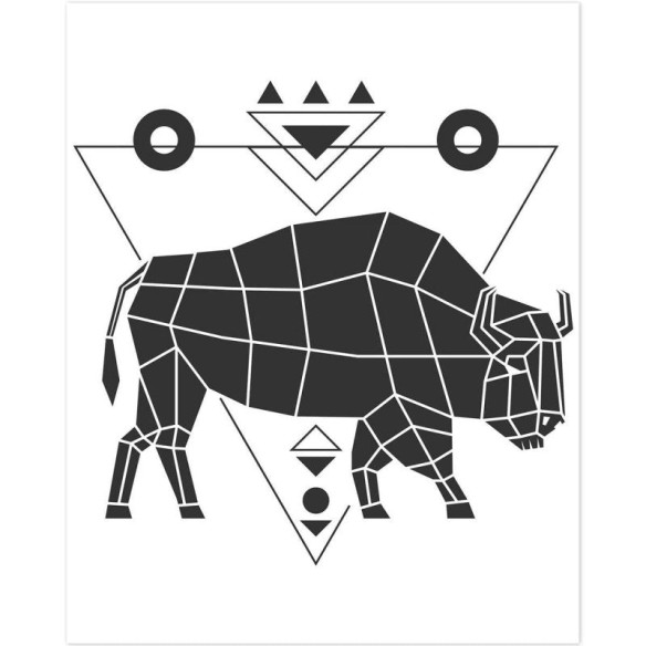 Poster Decorativo touro geometrico PA040