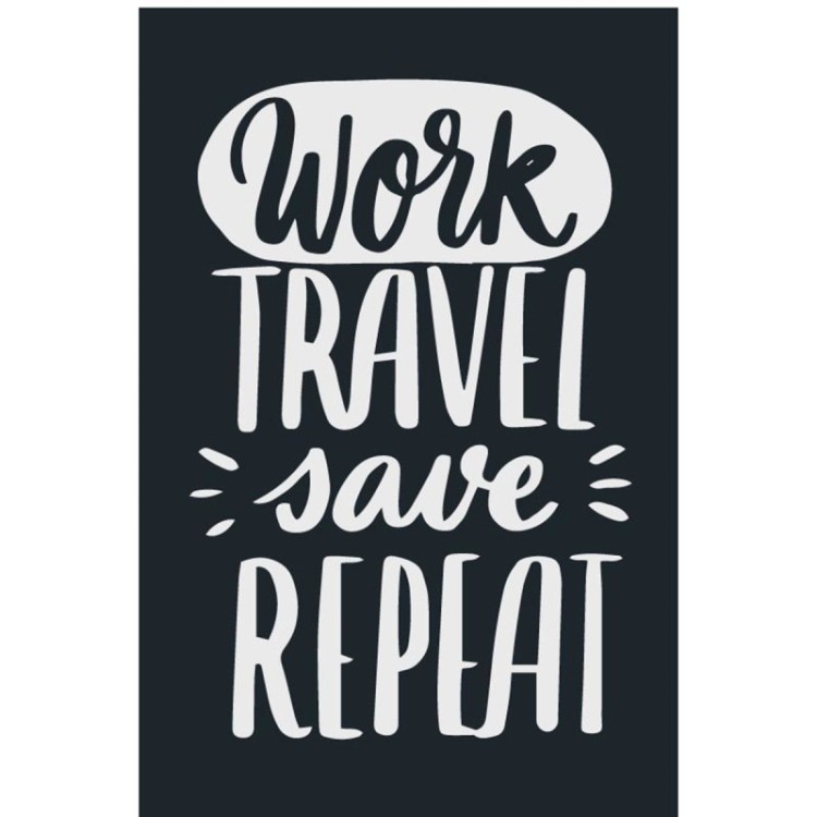 Poster Decorativo Trabalhe Vaje Lettering N07266
