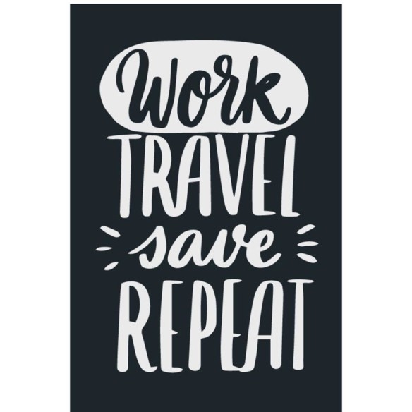 Poster Decorativo Trabalhe Vaje Lettering N07266