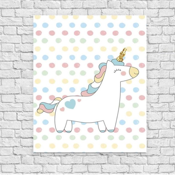 Poster Decorativo Unicórnio Bebe 0337