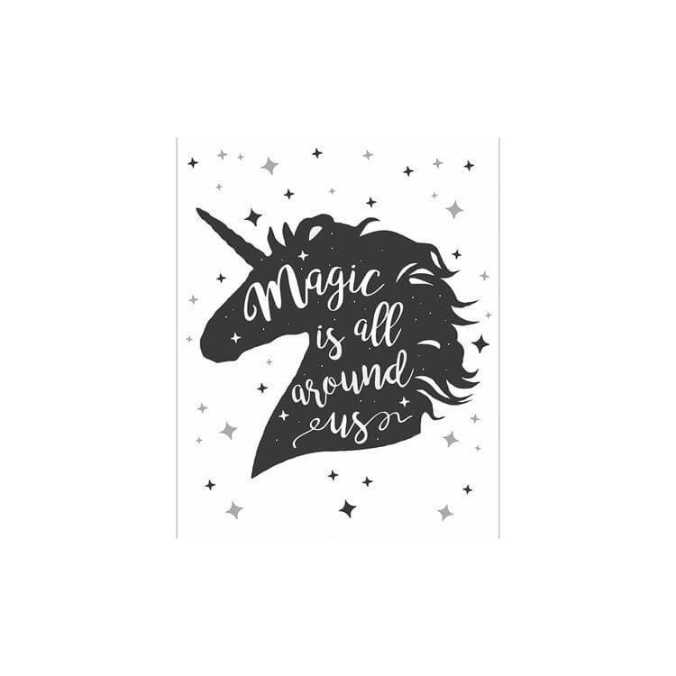 Poster Decorativo Unicórnio Estrelas 652356