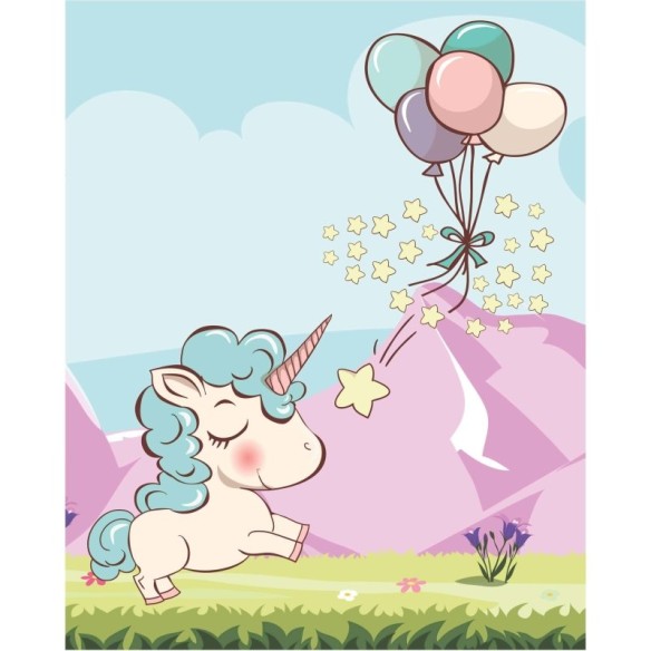 Poster Decorativo Unicórnio Infantil 2555