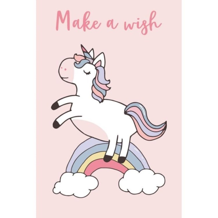 Poster Decorativo Unicórnio Make a Wish N07229