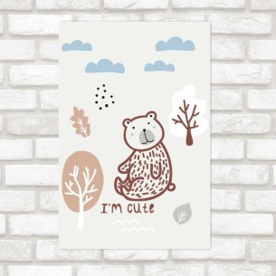 Poster Decorativo Urso E...