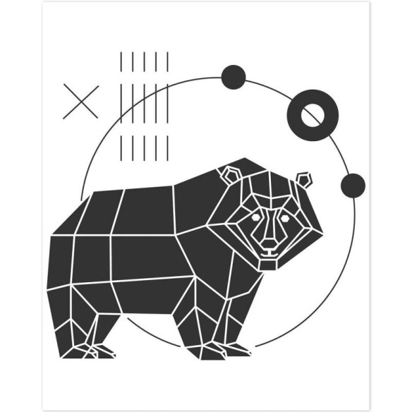 Poster Decorativo urso geometrico PA037