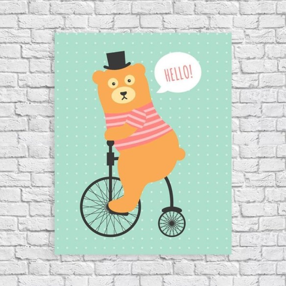 Poster Decorativo Urso Infantil 74112