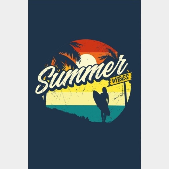 Poster Decorativo Verão Summer Vibes Surf N015263