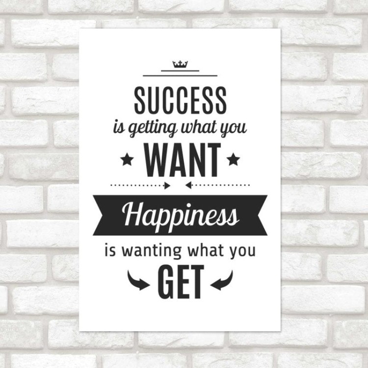 Poster Decorativo What You Want Happiness N08291