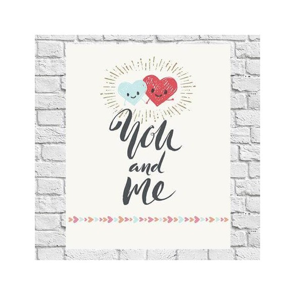 Poster Decorativo You and Me Româtico 4258