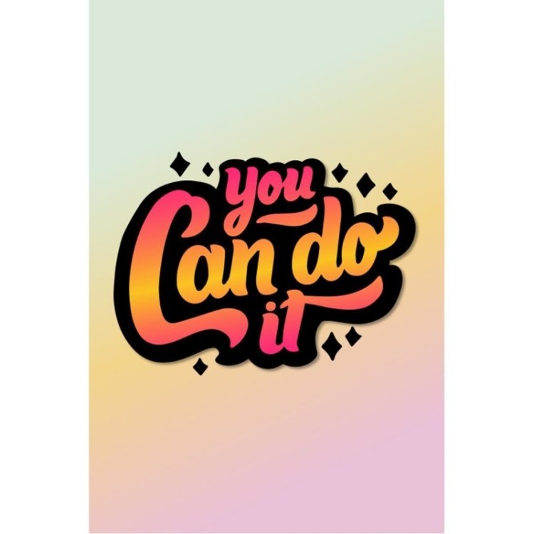 Poster Decorativo You Can Do It Retrô N07287