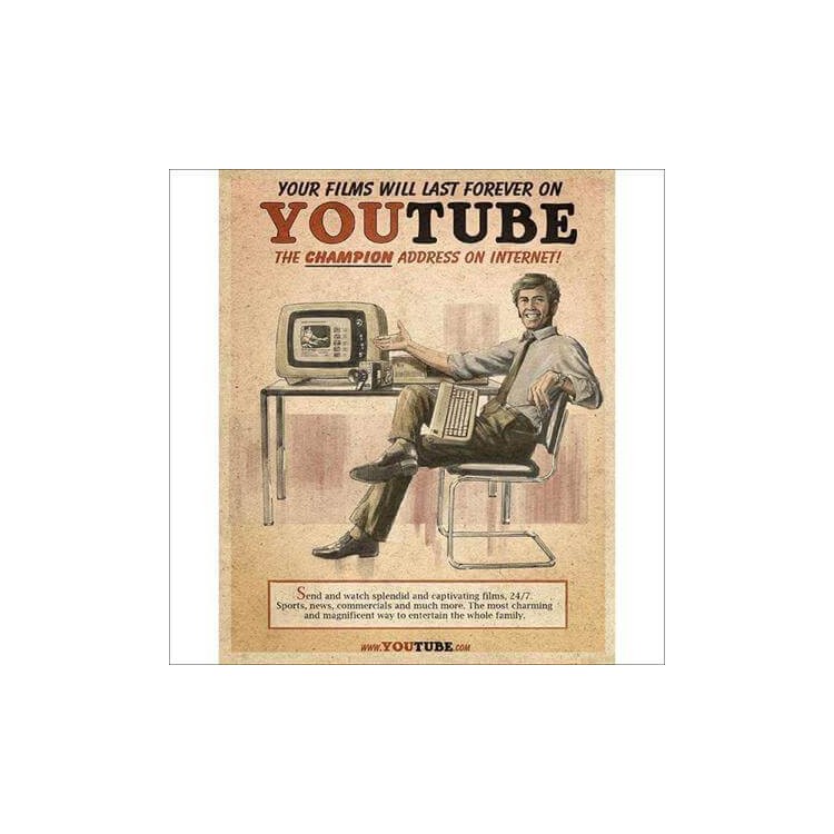 Poster decorativo Youtube Retrô 8509