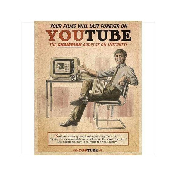 Poster decorativo Youtube Retrô 8509