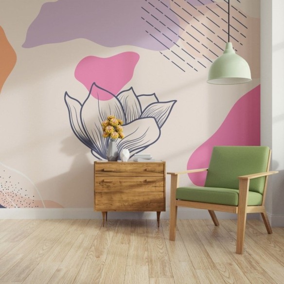 Painel Fotográfico Abstrato Floral N011144