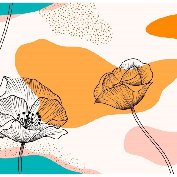 Painel Fotográfico Abstrato Floral N011154