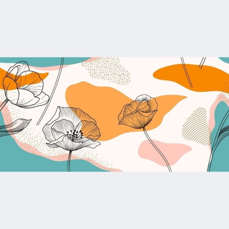 Painel Fotográfico Abstrato Floral N011154