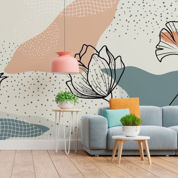 Painel Fotográfico Abstrato Floral N011155