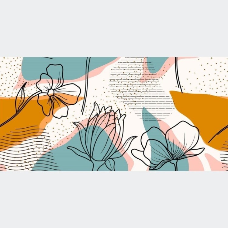 Painel Fotográfico Abstrato Floral N014302