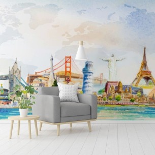 Painel Fotográfico Aquarela...