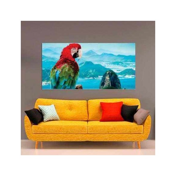 Painel Fotográfico Arara vermelha no Rio de Janeiro