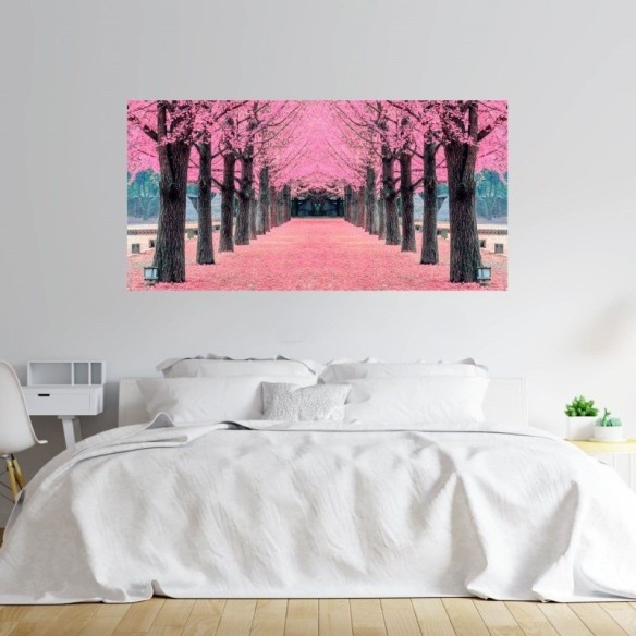 Painel Fotográfico Árvores Rosa N016133