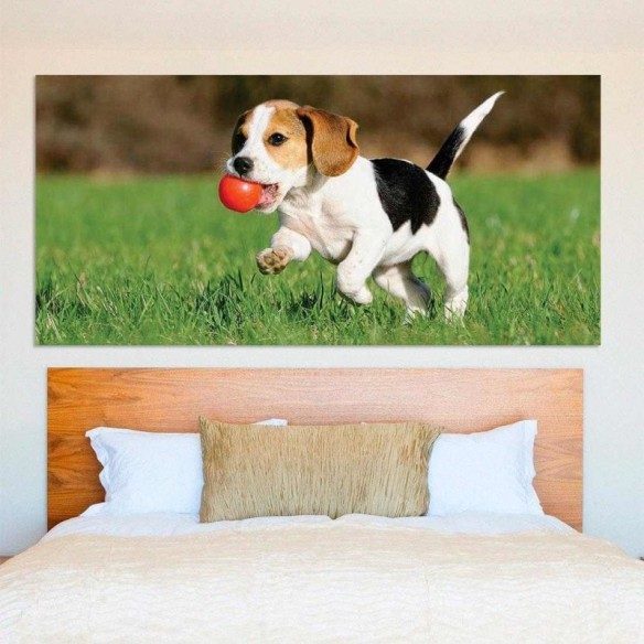 Painel Fotográfico Beagle filhote Correndo