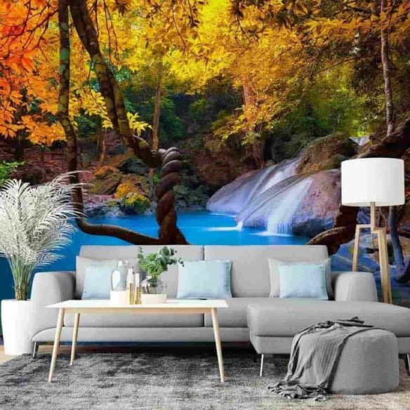 Painel Fotográfico Cachoeira natureza Asiática
