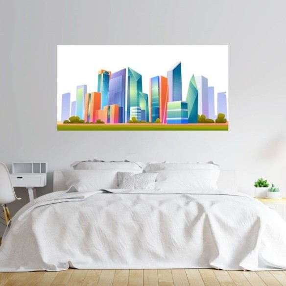 Painel Fotográfico Cidade Colorida N015292