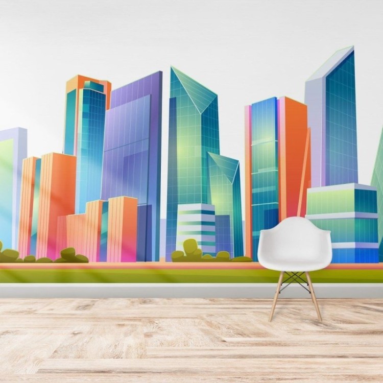 Painel Fotográfico Cidade Colorida N015292