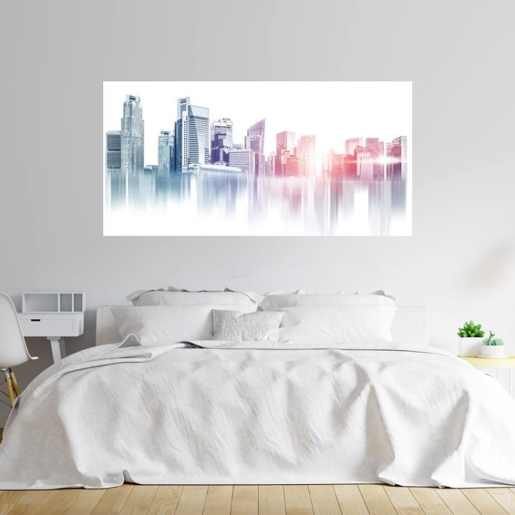 Painel Fotográfico Cidade Degradê Colorido N07176