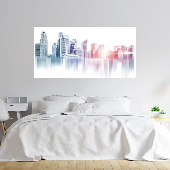 Painel Fotográfico Cidade Degradê Colorido N07176