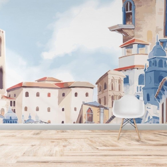 Painel Fotográfico Cidade Mediterrânea N014291