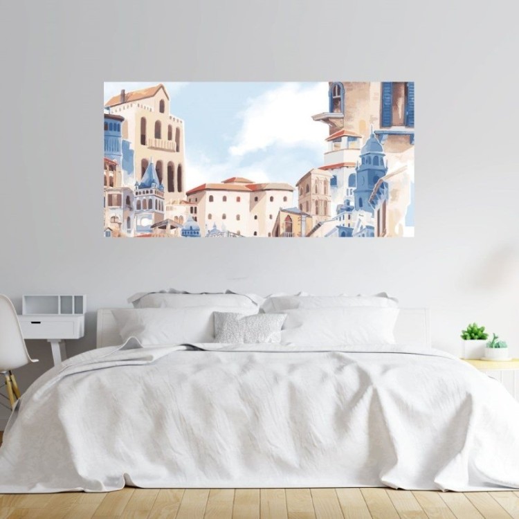 Painel Fotográfico Cidade Mediterrânea N014291