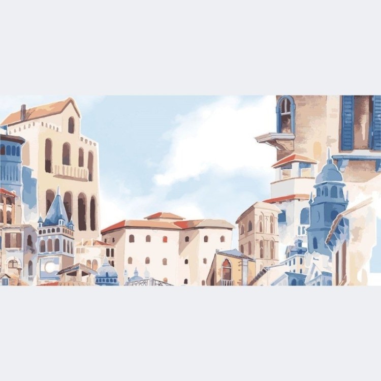 Painel Fotográfico Cidade Mediterrânea N014291