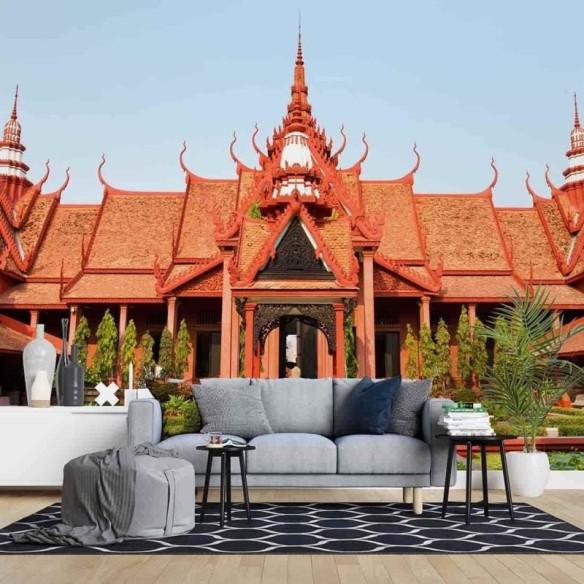 Painel Fotográfico Exterior do Museu Nacional do Camboja
