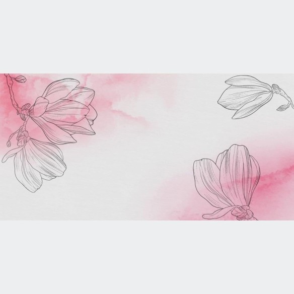 Painel Fotográfico Floral Aquarela N010288