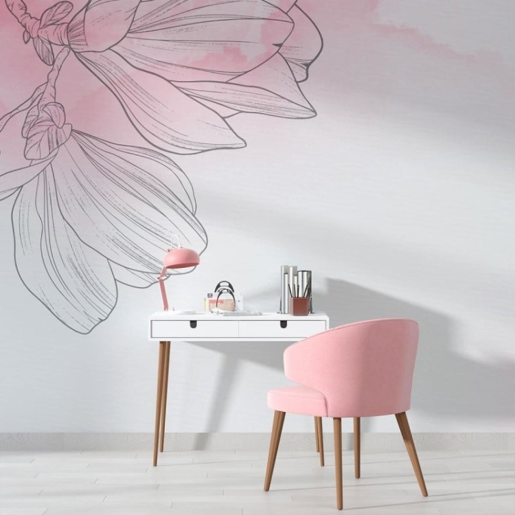Painel Fotográfico Floral Aquarela N010288