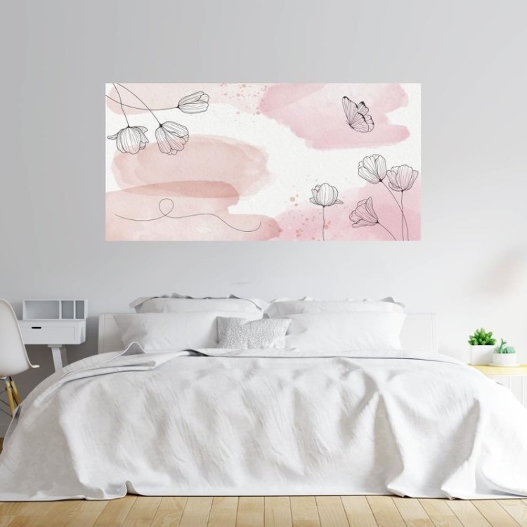 Painel Fotográfico Floral Aquarela N010296