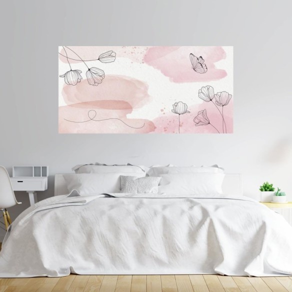 Painel Fotográfico Floral Aquarela N010296