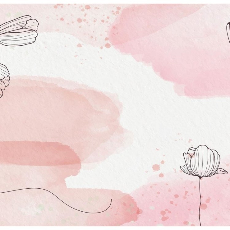 Painel Fotográfico Floral Aquarela N010296