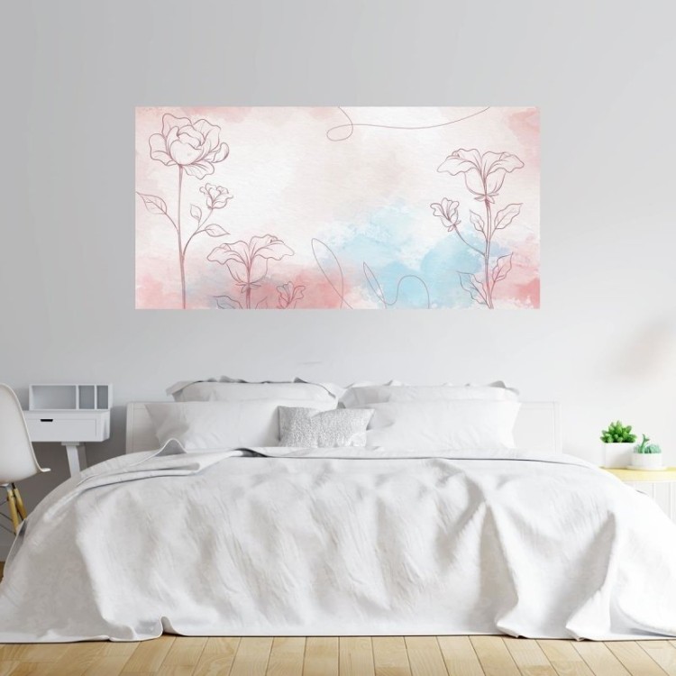 Painel Fotográfico Floral Aquarela N010300