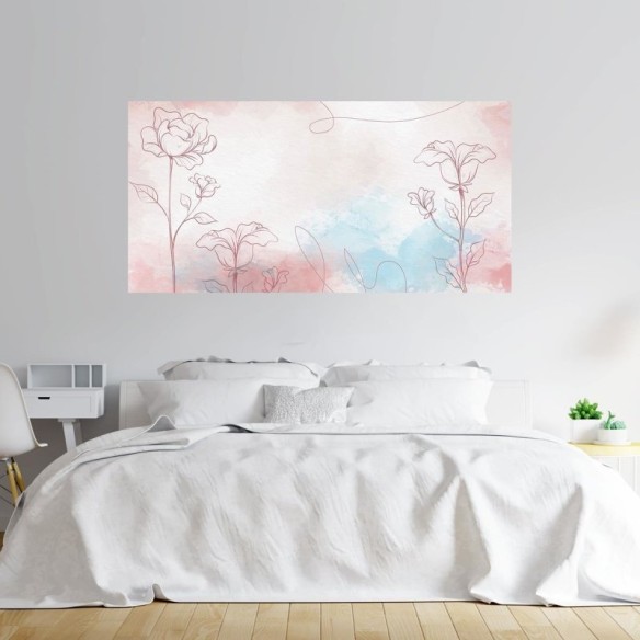 Painel Fotográfico Floral Aquarela N010300