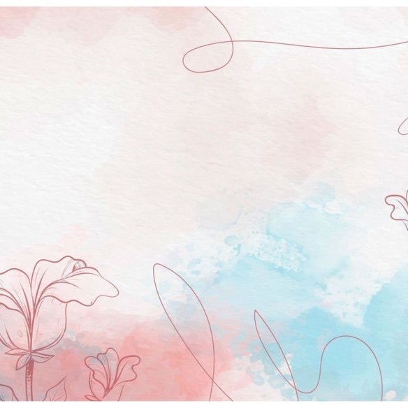 Painel Fotográfico Floral Aquarela N010300
