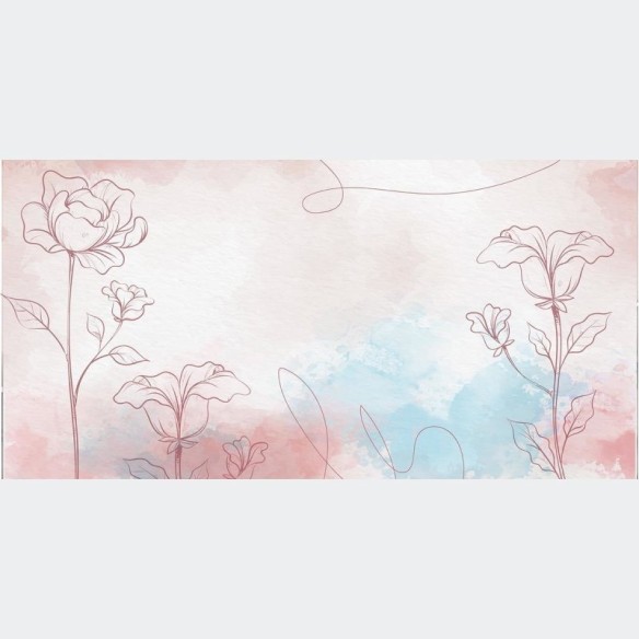 Painel Fotográfico Floral Aquarela N010300